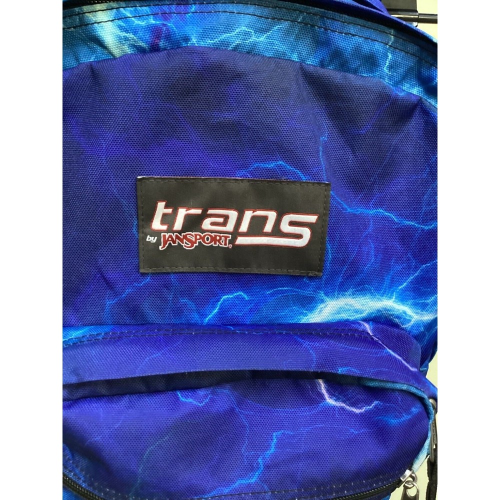 Trans By Jansport Blue Supermax Its Electric Laptop Sleeve Zipper Backpack 17" - Picture 2 of 13